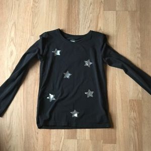EUC Large 10/12 Long Sleeve with sequin Stars